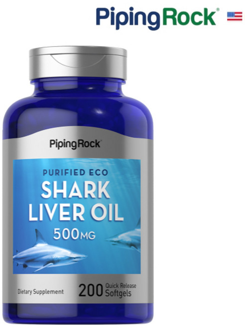미국 Piping Rock 상어간유 Shark Liver Oil 500 mg 200캡슐, 1개, 200정