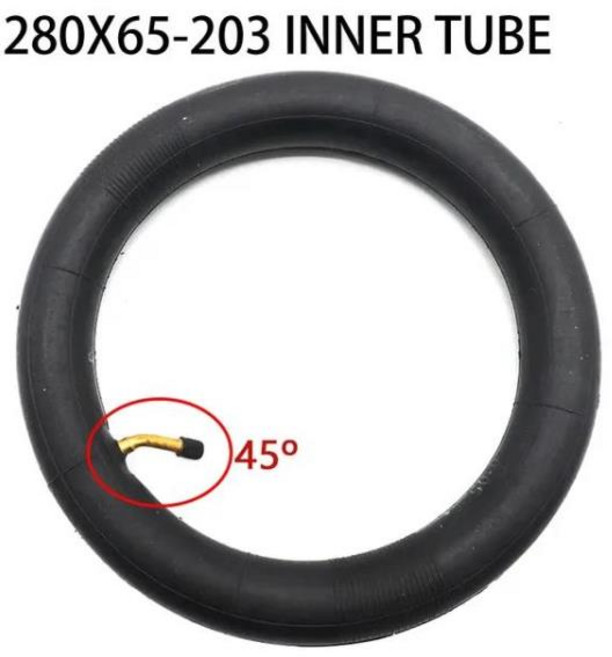 공압 타이어 내부 튜브 외부 자전거 트롤리 유모차 핸드 카트 바퀴 부품 280x65-203 12 인치, 1개, 색상: 1. inner tube 45D