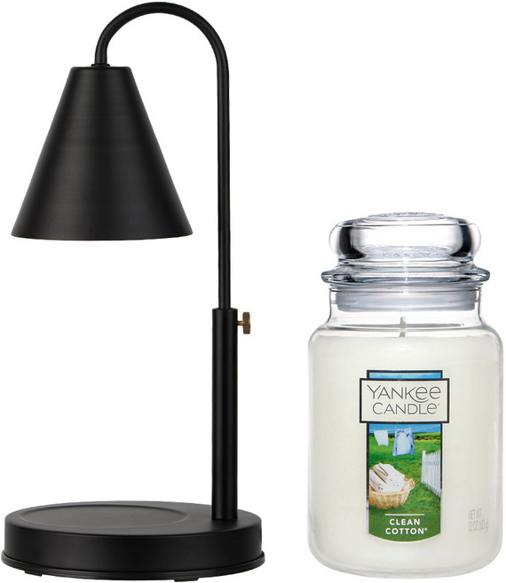 양키캔들 라지 향초 호른 캔들워머 세트 (높이조절 밝기 국내산), 01 바하마 브리즈, 01 블랙