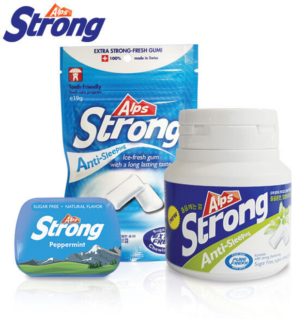 알프스스트롱 세트(졸음껌 x2 리필껌x5 금연캔디x5), 1개, 54g