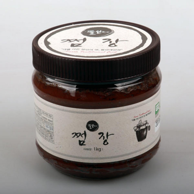 뜰안에 된장 국산콩 쩜장 1kg(전통장), 2개, 1kg