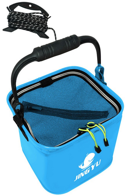 JSS&D 사각두레박 24형 살림통 갯벌 해루질 낚시용품 다용도 들통, 블루