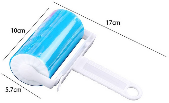 재사용 가능한 세탁 옷 털 끈끈끈이 롤러 애완 동물 제거 집 청소 소파 집진기 1 PC, 03 Blue without cover, 한개옵션1