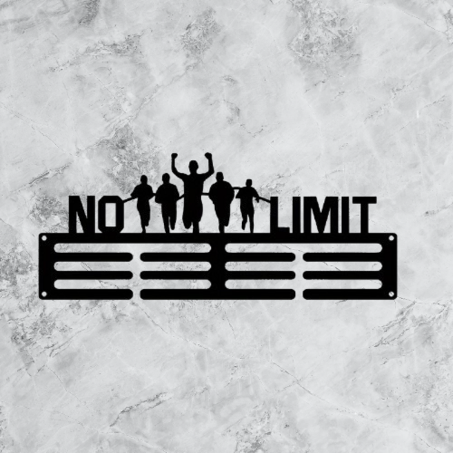 DIYFITNESS 스포츠 철인3종 수영 마라톤 메달정 거치대 진열 보관대 장식 무타공 홀더 메달걸이 8종 택일, 1세트, 한계를 체험하다(NO LIMIT)