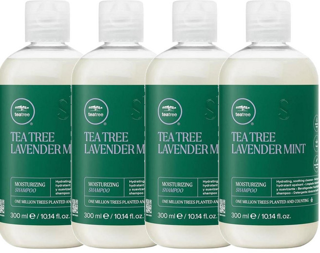 폴미첼 티트리 라벤더 민트 모이스처라이징 샴푸, 4개, 300ml