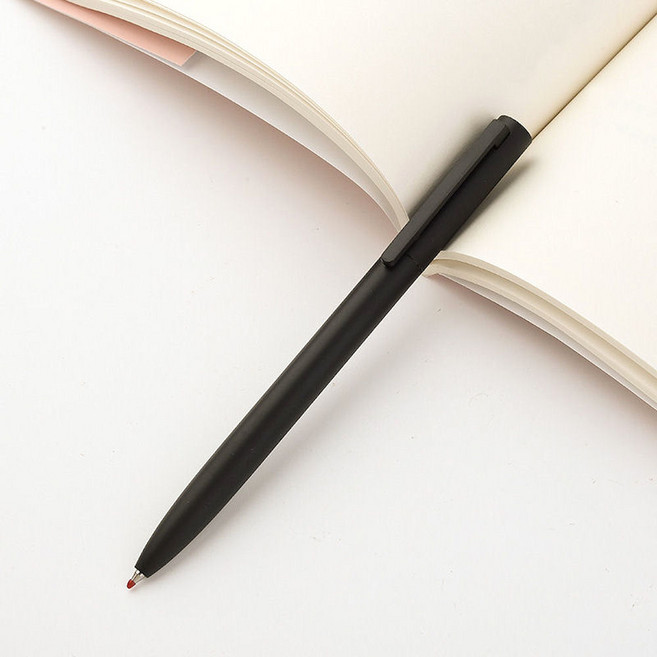 네오그립 에센스 볼펜 각인볼펜 잘써지는펜 볼펜제작 무료각인, 매트블랙, 1개