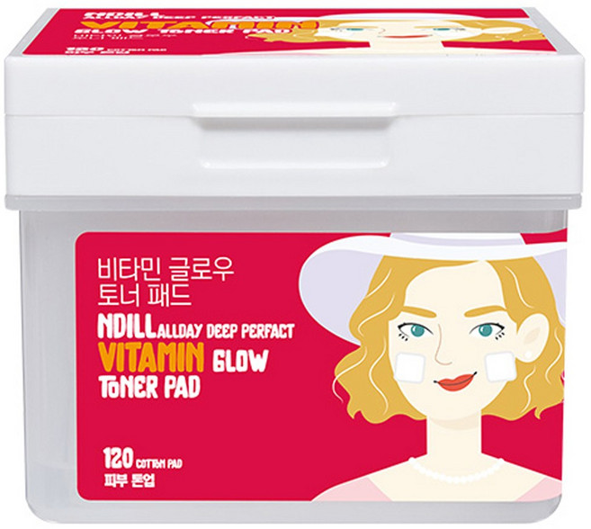앤딜 비타민 가성비 갑 모공 기미 잡티 케어 대용량 토너 비건 거즈 패드 (120매), 1개, 120매입