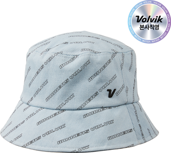 [본사직영] 볼빅 VBCS 프리미엄 데님 버킷햇 골프모자, 화이트, 1개