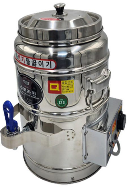 우성금속 슈퍼라인 스텐 자동 전기 물끓이기 물통 라면 육수 온수통, 전기물끓이기 20호