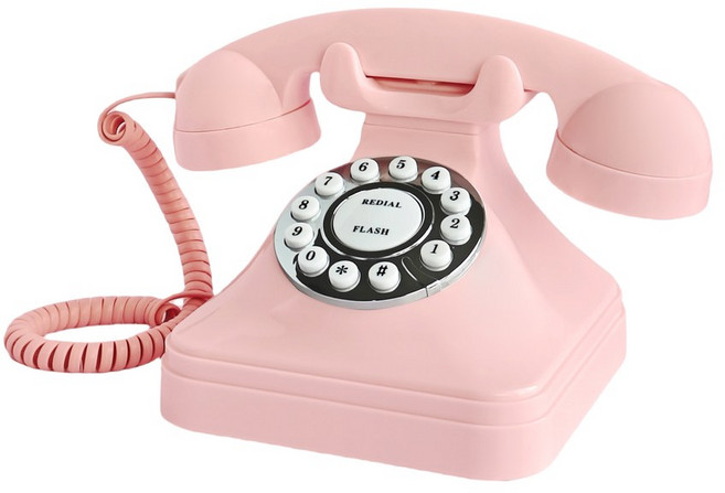 레트로전화기 년대 패션 가정용 1980 유선 시니어 플래시 전화 아날로그 빈티지 레트로 다이얼 올드 벨소리, pink