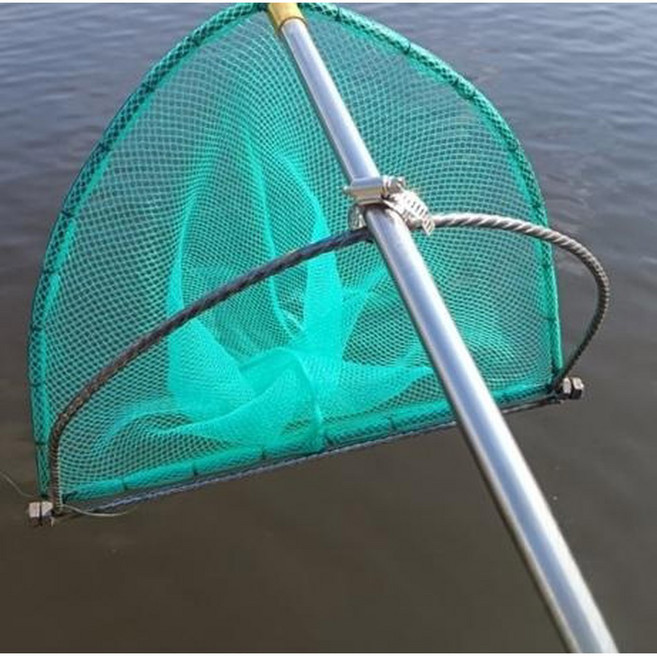 다슬기 조개 잡는도구 끌개 뜰채 낚시 망 물고기 통발 접이식, 완제품 아이망 50cm 굵은 막대