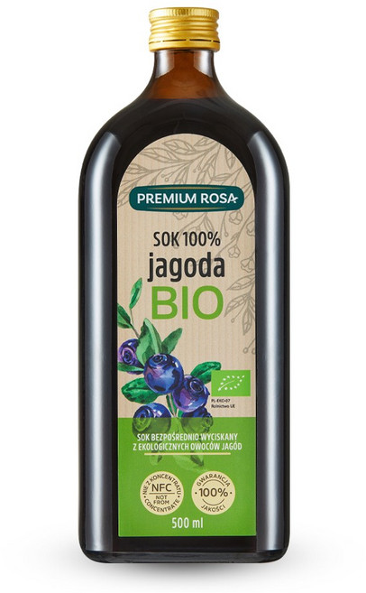 프리미엄로사 유기농 빌베리 원액 100% NFC 착즙 주스 건강 즙, 500ml, 1개