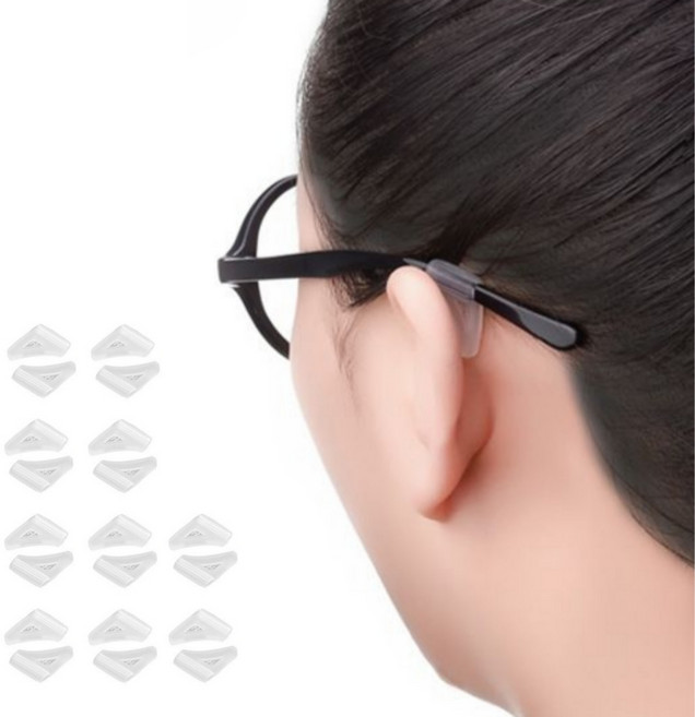 알리오마켓 부드러운 실리콘 안경 다리 고정 귀 고무 받침