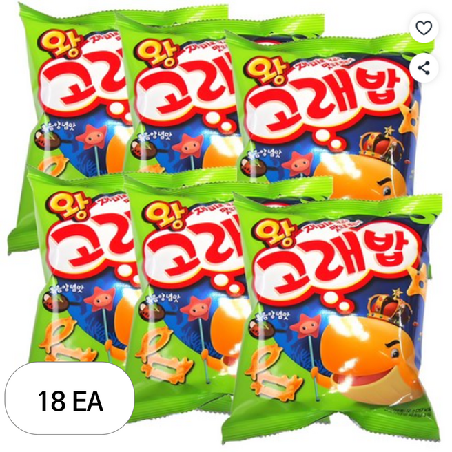 오리온 왕고래밥 볶음양념맛, 56g, 18개