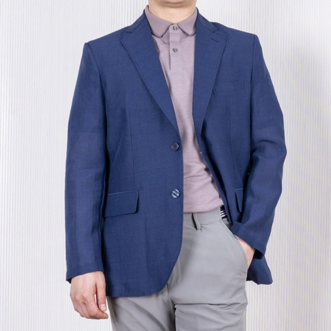 중년 남성 고급 담운 마80 시원한 통풍 양트임 세미 정장 자켓 콤비