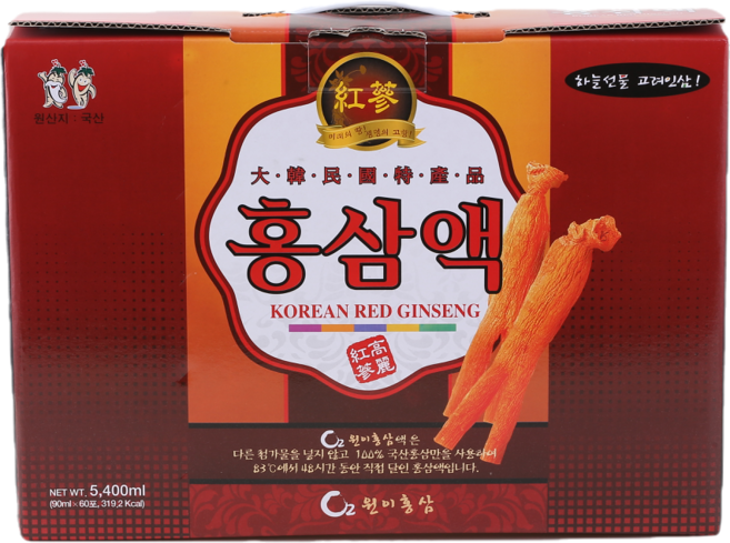 원이홍삼 홍삼만 넣은 순수 100% 고려 홍삼액 홍삼진액 홍삼액기스 홍삼즙 금산 달임 90ml 120포, 120개
