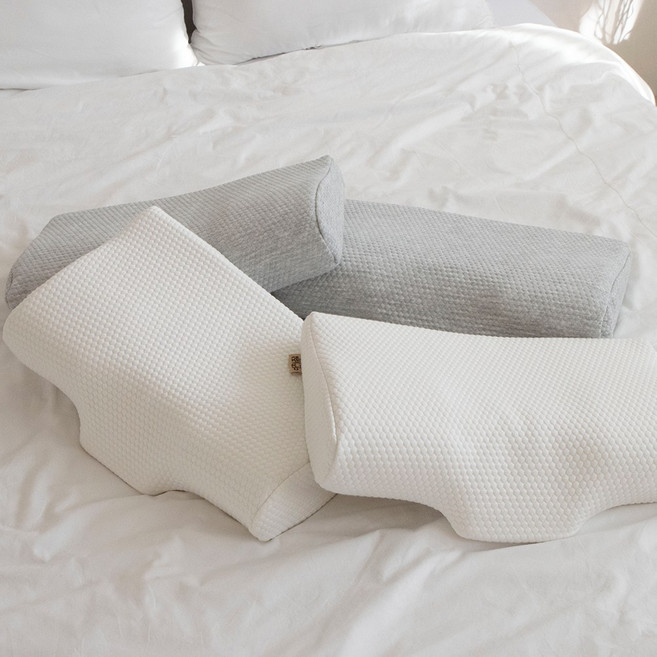 이제잠 코끼리 메모리폼 기능성 경추베개, 화이트, 1개