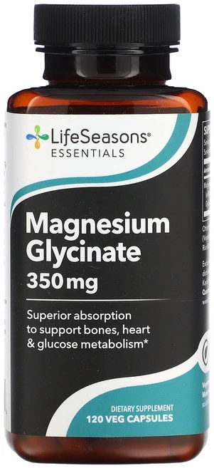 라이프시즌스 마그네슘 글리시네이트 87.5 mg 120 베지캡슐, LifeSeasons, 마그네슘 글리시네이트, 베지 캡, 2개, 120정 - 쿠팡