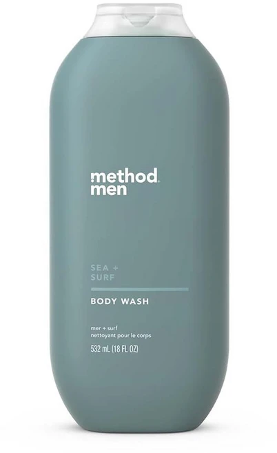 Method 남성용 바디 워시 샌들우드 + 베티버 파라벤 및 프탈레이트 프리 532.3ml(18온스) (1팩), 바다 + 서핑 - 쿠팡