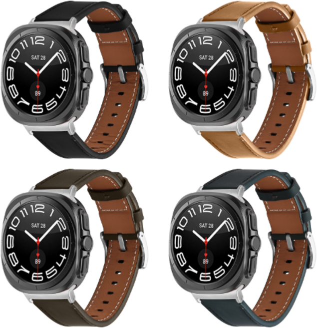 갤럭시워치 울트라 47mm 가죽 스트랩 밴드 브라운, 라이트브라운, 1개