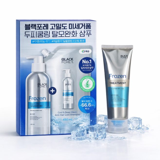 블랙포레 탈모샴푸 두피 쿨딥클린 약산성 + +트리트먼트, 1개, 500ml
