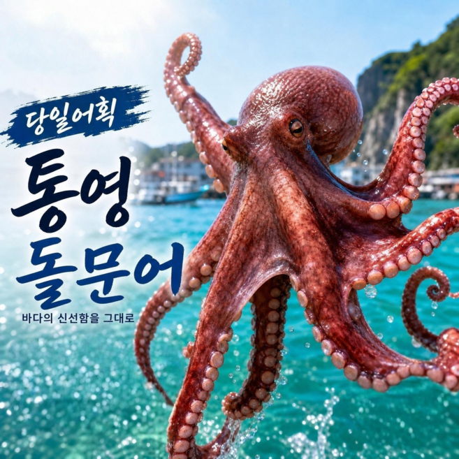 [자연산정품] 바다보배 쫄깃탱글 국산 돌문어, 1세트, 1kg (1-4마리)