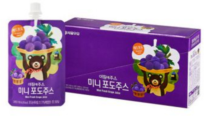 아침에주스 미니 포도 주스, 100ml, 10개
