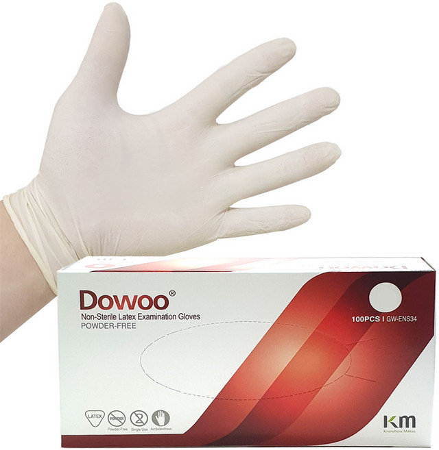 라텍스장갑 의료용글러브 100매입 도우, S, 1개