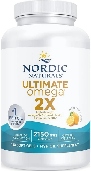 노르딕내츄럴스 얼티미트 오메가 2X 2150mg 레몬 소프트젤, 180정, 1개 - 쿠팡