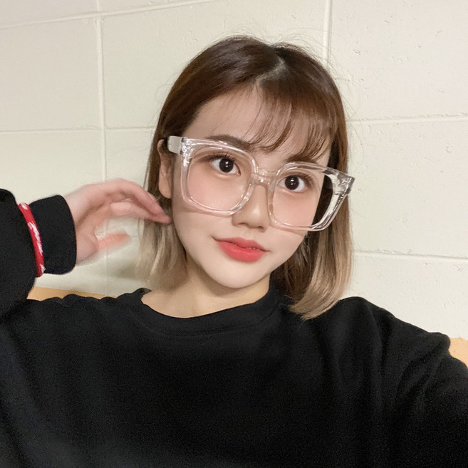 VANANA2 복고 사각 뿔테 빅사이즈 오버핏 남녀공용 안경