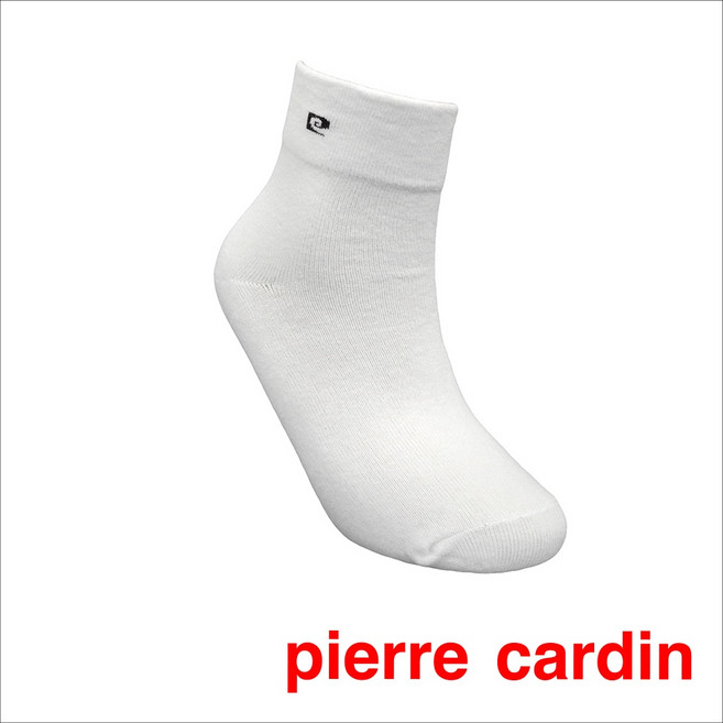 【Pierre Cardin 皮爾卡登】中性休閒寬口短襪 舒適透氣棉襪 純色素面襪