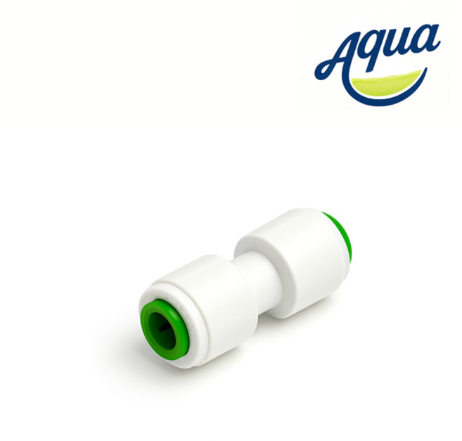 AQUQ 정수기 호스용 6mm(1/4)-8mm(5/16) 리듀싱 변환피팅 원터치 레듀서 이중오링 누수방지 I피팅, 1개, (6-8mm)I피팅(이중오링)