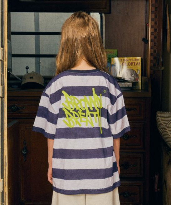 브라운브레스 KIDS brownbreathkids KIDS CRAYON TAG TEE - NAVY