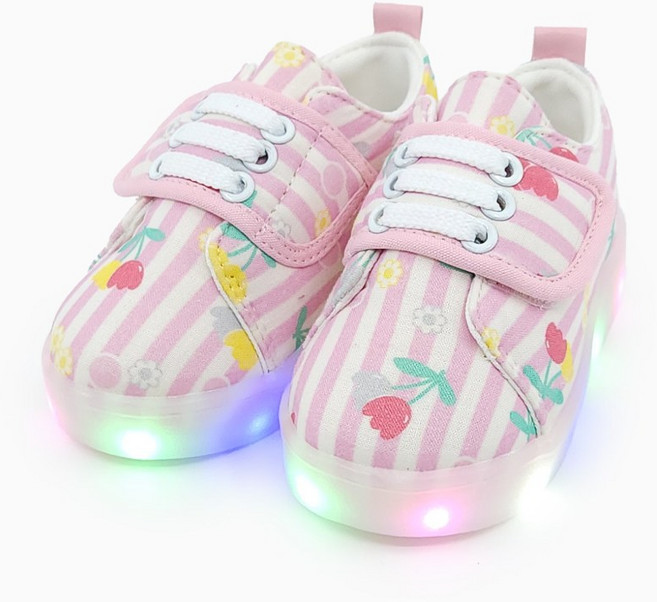베이비솔 여아용 버블튤립 LED 여아운동화