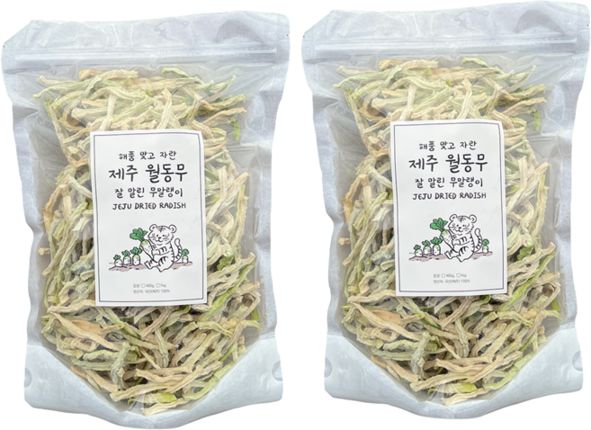 국산 제주 월동무 건무말랭이, 2개, 400g