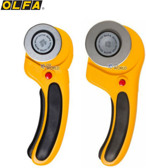 일본산 OLFA 로터리커터 RTY-2DX 올파원형칼 회전날 재단칼 퀄트 공예