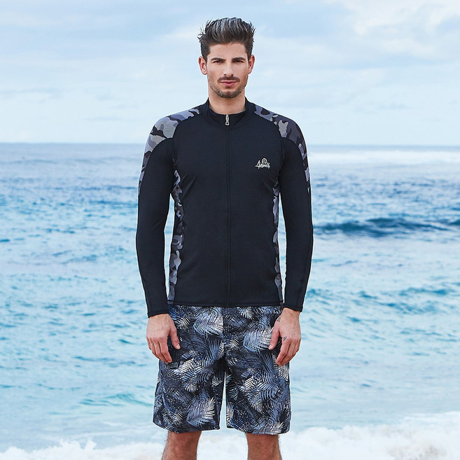 에어워크서프 남성래쉬가드세트 집업+트렁크 YAWe5034+YAWe0902