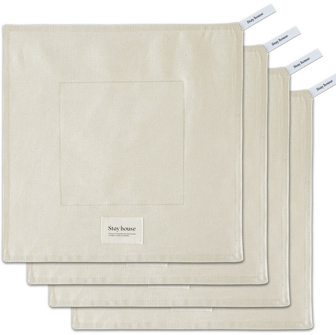 무형광 3겹 소창행주 100% 순면 먼지적고 빠른건조 Stay house, 3개