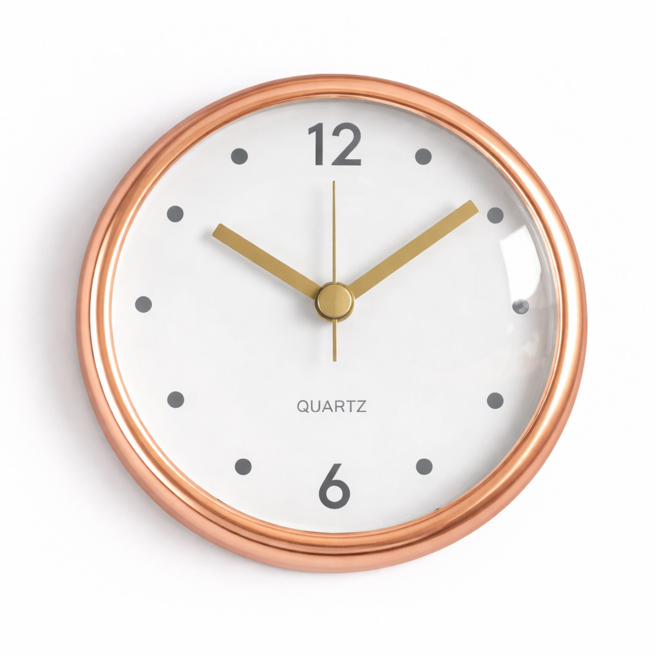 온일상 흡착식 욕실 방수시계, 흰색 배경에 핑크 시계2, 1개