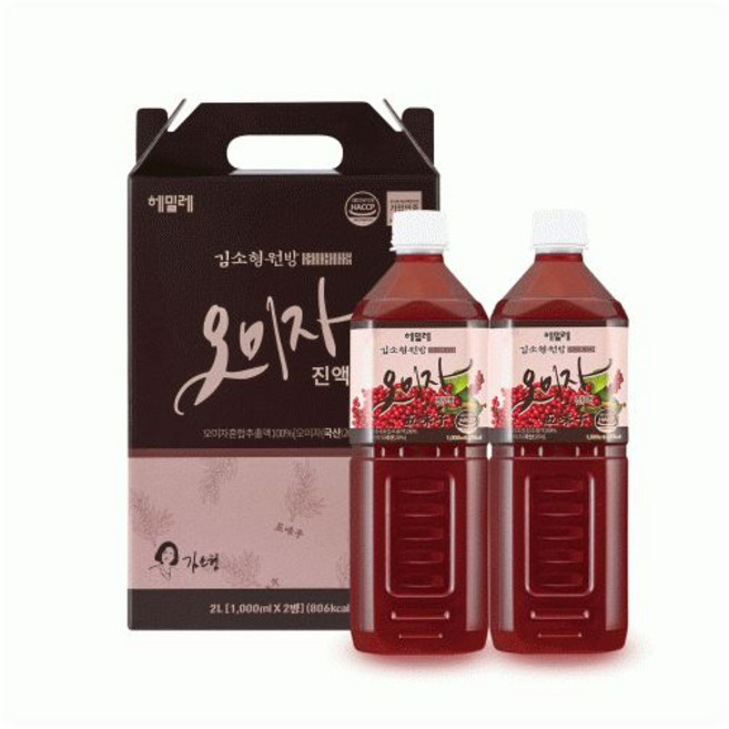 김소형 오미자진액 1000ml x 2병 (Araium), 2개, 1L, 1개입