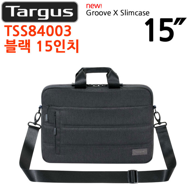 타거스 TSS84003AP 블랙 15인치 노트북가방 뉴 그루브X 슬림케이스 서류가방 TSS84003, 1개
