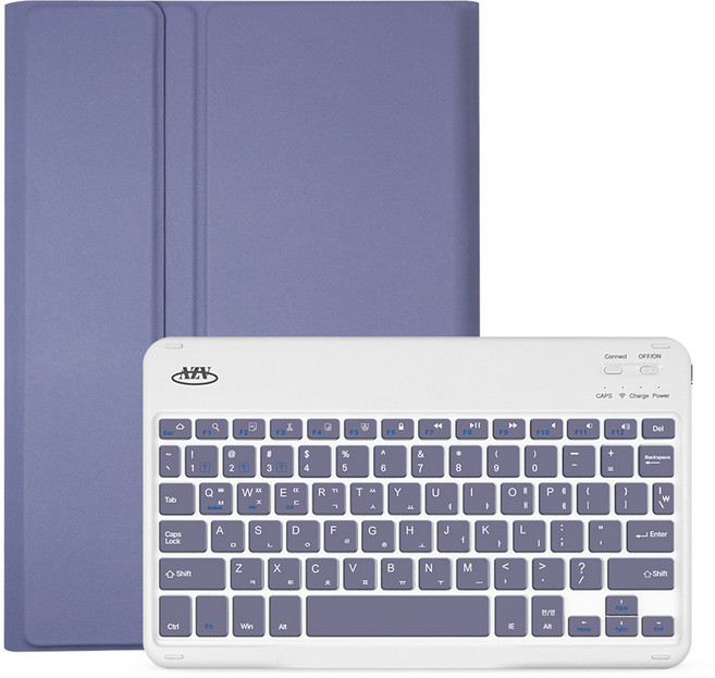 아이패드 에어 M4 8세대 M3 7세대 M2 6세대 5세대 4세대 11인치 10.9인치 공용 애플펜슬 수납 호환 콤비 블루투스 키보드 케이스 프로 11 3/4/5/6세대 공용, 라벤더, 1개