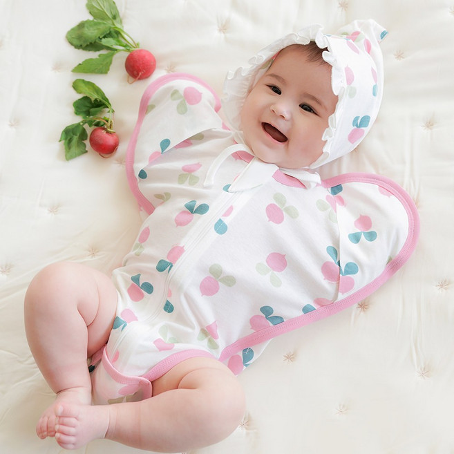 메르베 2026 봄여름 신생아 속싸개 모로반사방지 순면 나비잠 데일리 달잠 스와들 수트