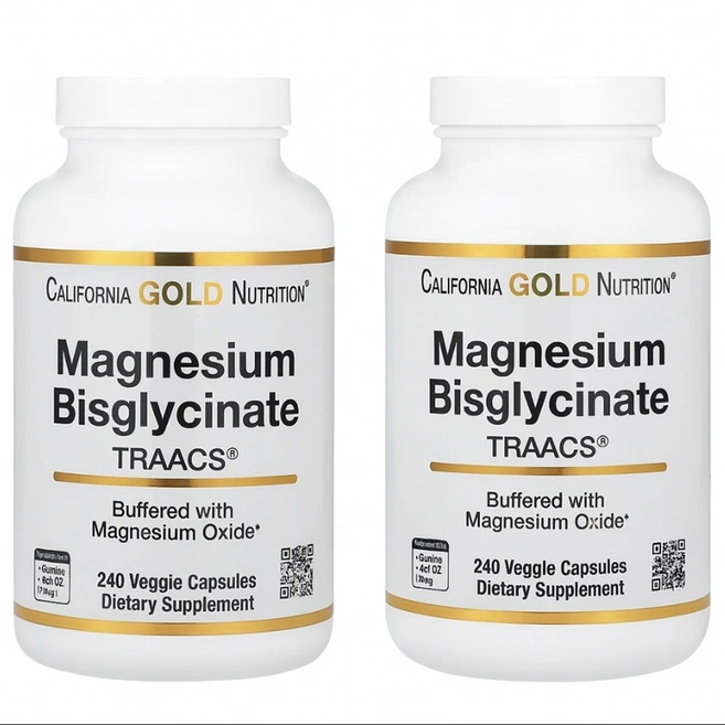 캘리포니아 골드 뉴트리션 California Gold Nutrition 마그네슘 식물성 240캡슐, 240정, 2개 - 쿠팡