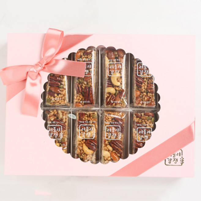 재구매1위 [프리미엄 견과류바 선물세트] 24개입 / 예약발송은 배송 요청사항 기재, 1세트, 쇼핑백 선택(O), 띠지-1번(감사합니다), 960g