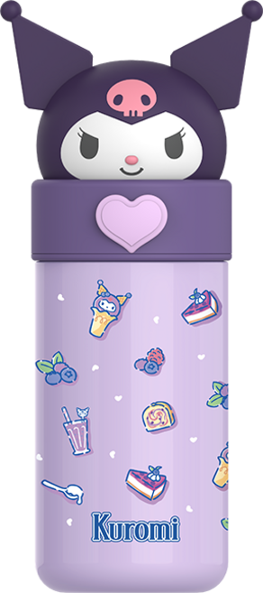 Sanrio 산리오 350ml 보온보냉 어린이 텀블러, 보라, 1개