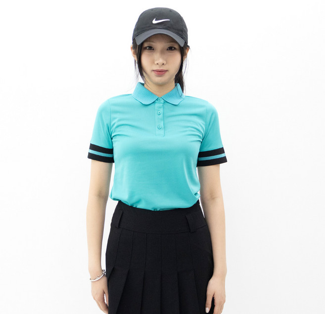 여성 골프상의 골프반팔티 여름반팔티셔츠 여름골프웨어 KNITCOLLAR