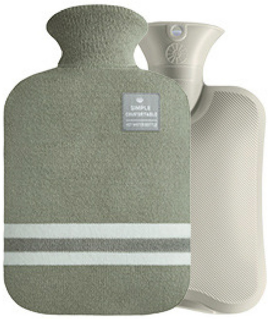 오래가는 보온 찜질 핫팩 물주머니 2L 커버포함, 1개, 올리브