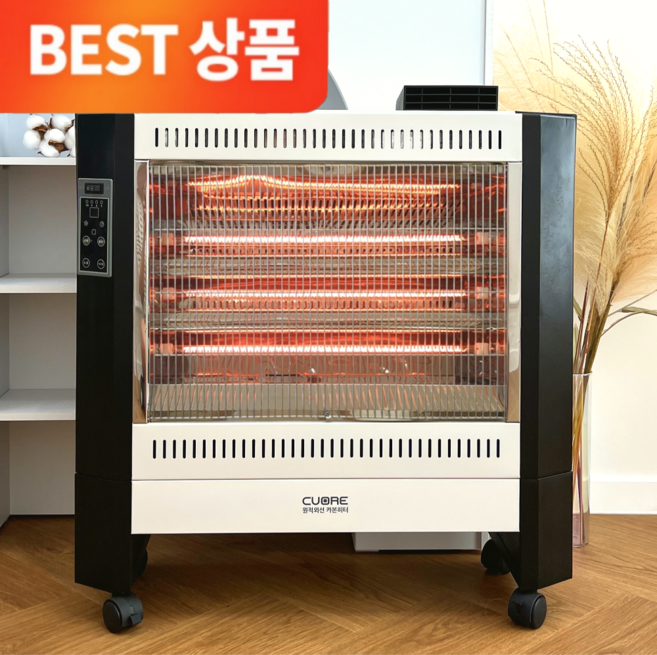 NEW 까르페 2 in 1 전기히터 PRO 원적외선 3D 입체난방 대형 카본히터(무선리모컨 증정), 0 화이트 + 블랙, 0 CH-33F/전기식