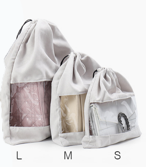 디에나모 명품백보관 더스트백 파우치 구분가능한 투명창 부직포x 가방보관